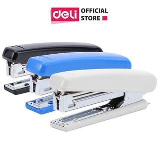 Dập ghim 15 trang deli e0221 - đen, xanh, xám