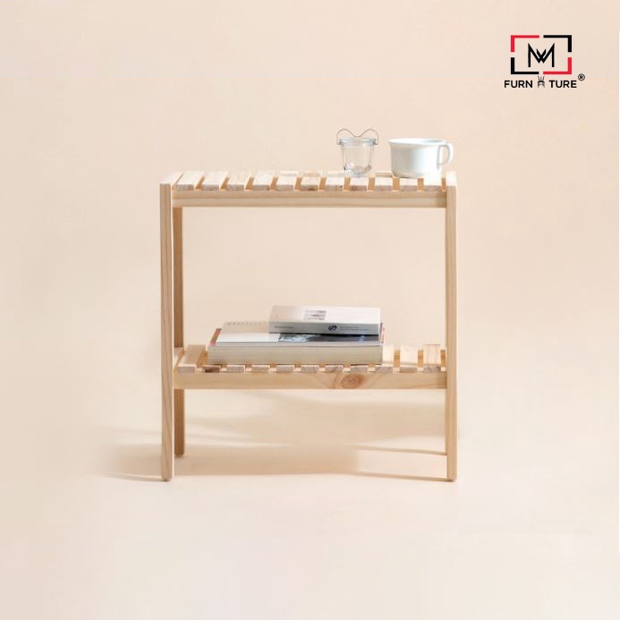 Kệ dép trang trí đa năng size 50x26x50 cm gỗ thông nhập khẩu MW FURNITURE