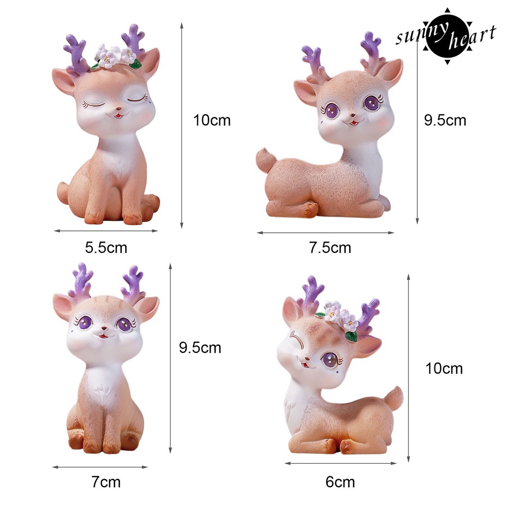 Mô hình hươu Sika trang trí nhà cửa/văn phòng và làm đồ chơi trẻ em