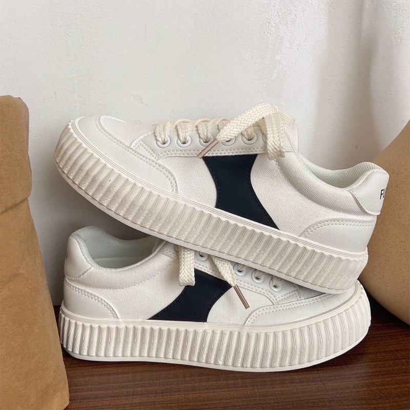 Giày Thể Thao Nữ Đế Sò Phối Màu Lạ Mắt Style Ulzzang Đẹp 2022 Mã GĐS2M