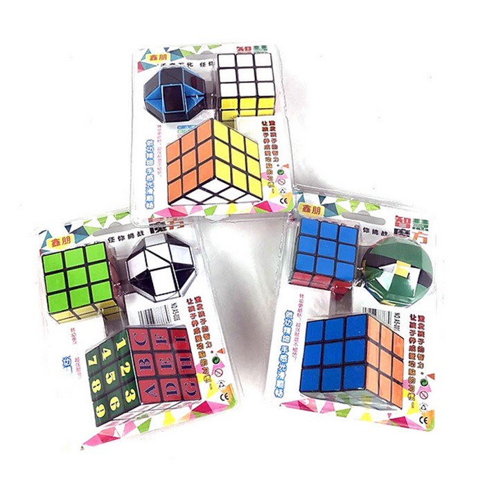 combo 3 rubik tròn vuông