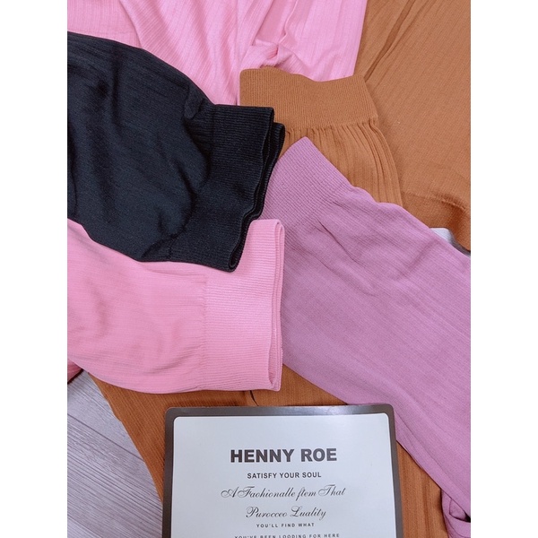 Bộ giữ nhiệt henny roe Bộ len tăm Bộ ngủ Áo giữ nhiệt