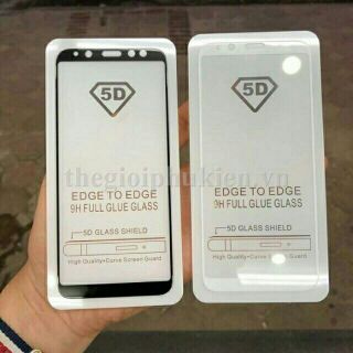 Dán kính 5D Full màn Galaxy A8 plus 2018 - Full keo