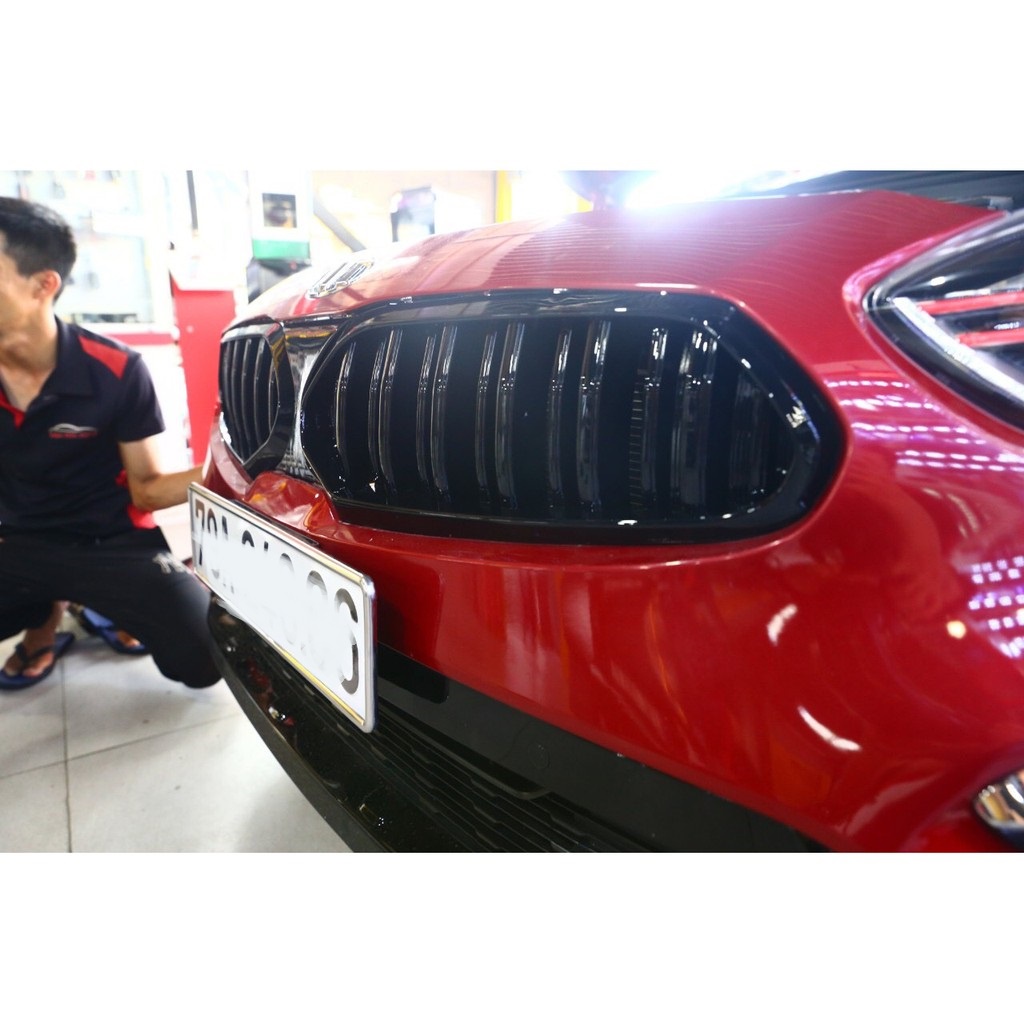 Mặt ca lăng độ Kia Cerato 2019 2020 2021 2022 2023. kiểu mũi hổ BMW , Nhựa ABS đen cao cấp