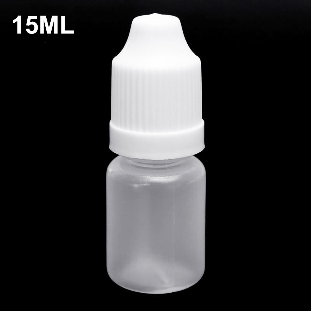 Livecity 10 Cái 15ml Mini Rỗng Nhựa Squeezable Liquid Eye Drops Chai Có Thể Đổ Lại