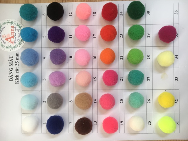 Hạt Bông PomPom trang trí Túi Itabag Đủ Màu Theo Yêu Cầu