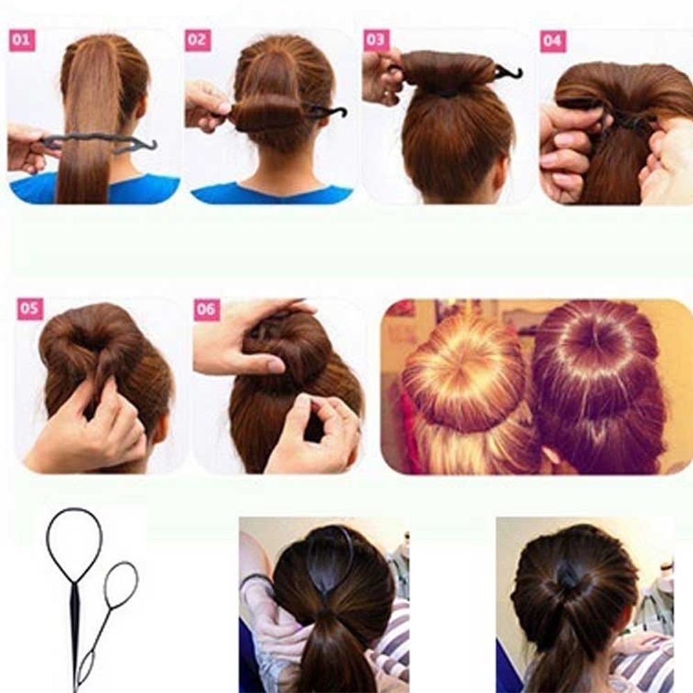 Bộ 4 Dụng Cụ Tạo Kiểu Tóc Bằng Nhựa Thời Trang