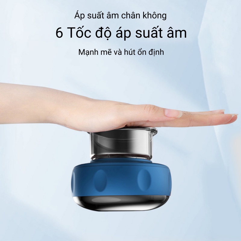 Máy massage giác hơi dùng nguồn USB kết hợp áp suất âm và nhiệt giúp tuần hoàn máu, giảm đau cơ, giảm mỡ thừa