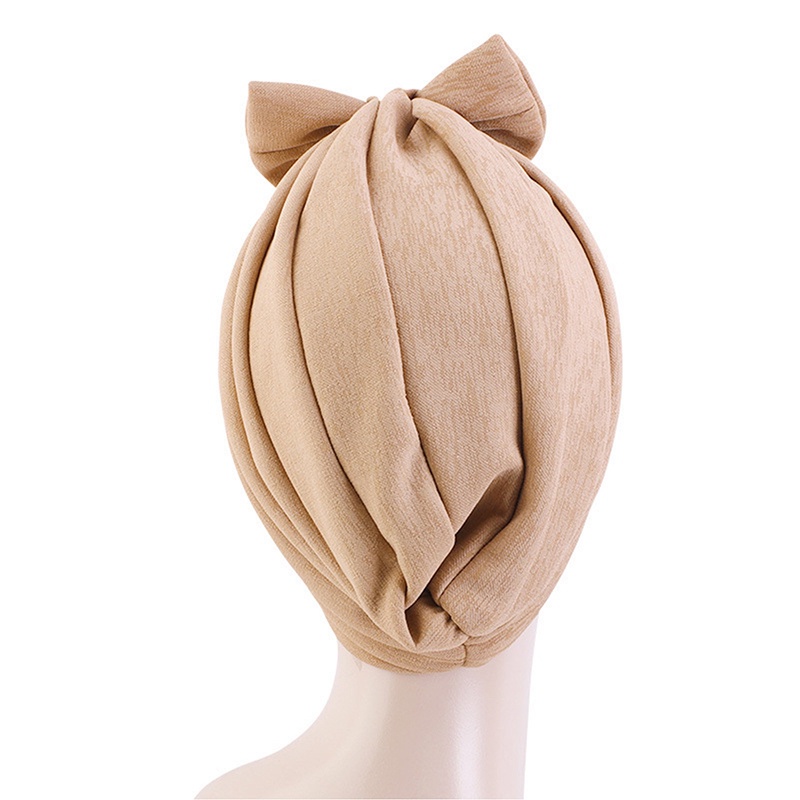 Mũ Turban Trùm Đầu Phối Nơ Phong Cách Hồi Giáo Dành Cho Nữ
