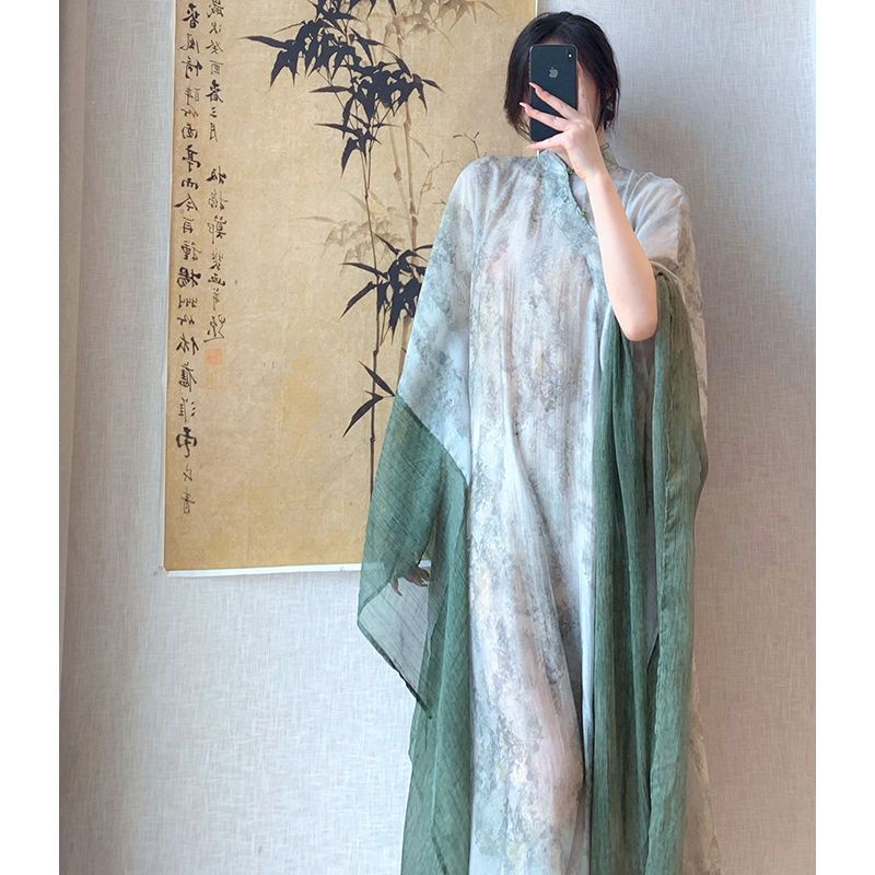 Đầm Dáng Rộng Phong Cách Trung Hoa Cổ Điển Thời Trang Mùa Thu Mới 2022