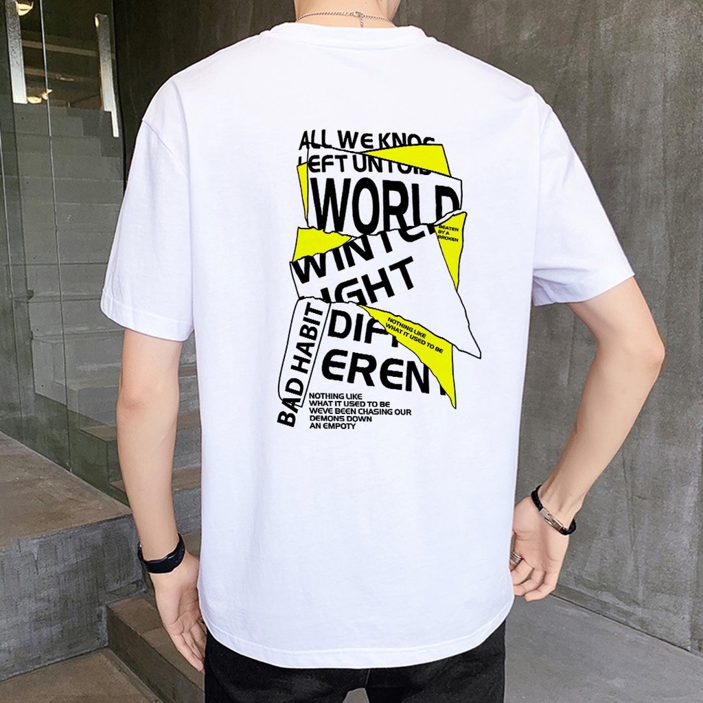 Áo Thun Tay Lỡ In Nhiệt World Different Unisex chất Cotton phong cách Ulzzang ATIN67 - Áo Phông Unisex Cotton cao cấp | BigBuy360 - bigbuy360.vn