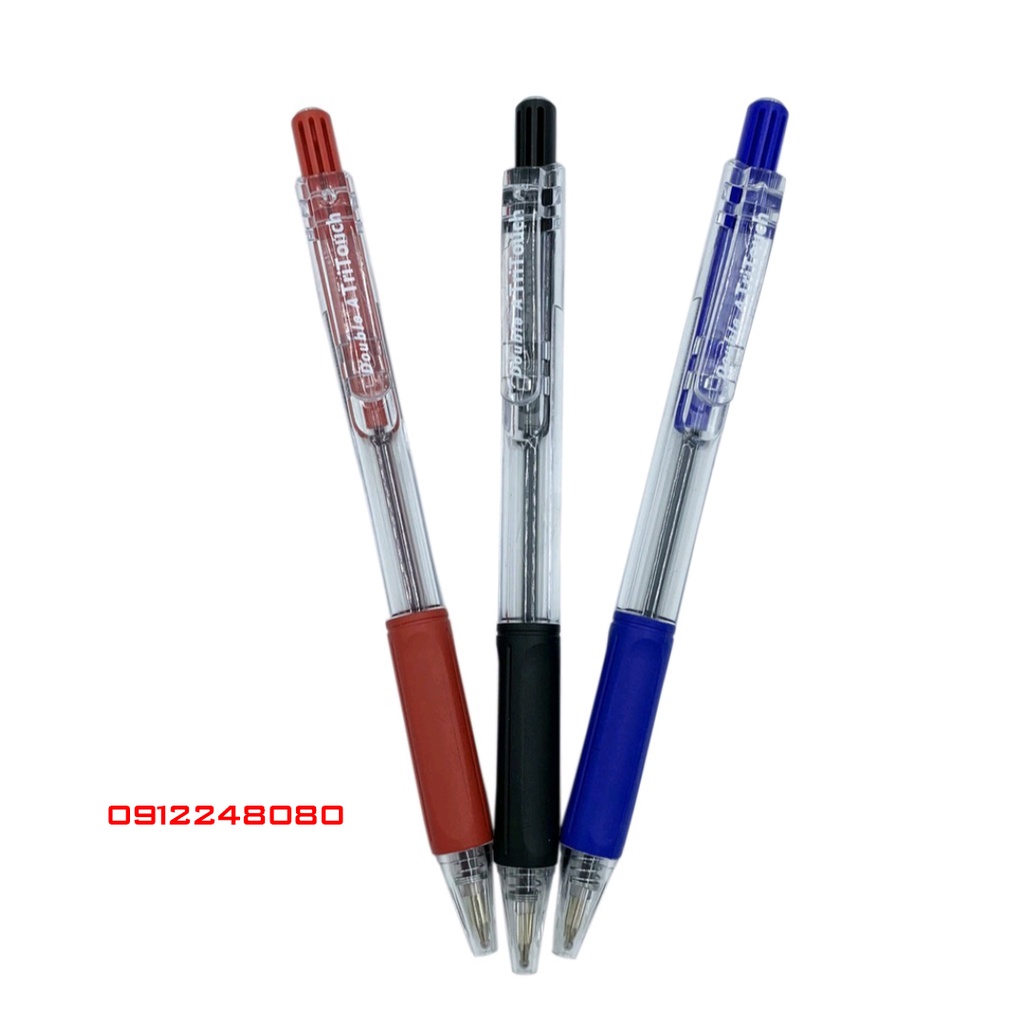 Bút bi bấm nhiều màu Tritouch Double A ngòi 0.7mm hàng chất lượng - Bút bi học sinh, văn phòng