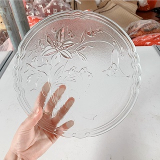Đĩa thủy tinh đựng trái cây 35cm