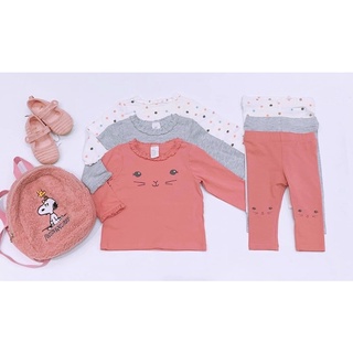 Set 3 bộ thu đông mèo Hồng HM authentic
