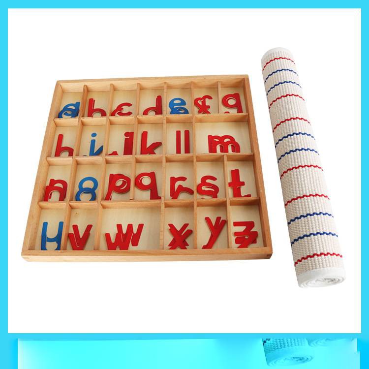 Thảm ngôn ngữ - Hộp chữ cái học vần ghép từ giáo cụ Montessori, Thảm montessori CÓ DÒNG KẺ