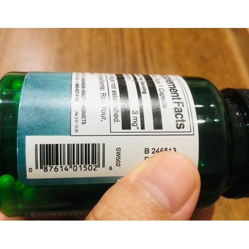 Viên uống hỗ trợ giấc ngủ giúp ngủ ngon Melatonin 3mg 120 Viên