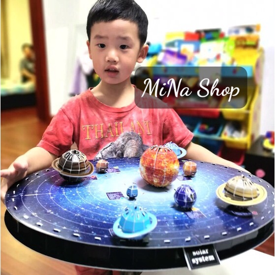 Đồ chơi địa lý phát triển trí tuệ sáng tạo an toàn cho trẻ,bộ lắp ghép mô hình 3D các hành tinh trong hệ mặt trời cho bé