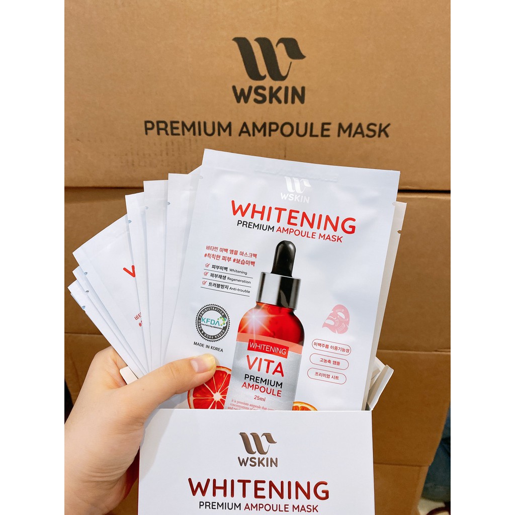 Mặt Nạ Dưỡng Trắng & Giảm Thâm Nám - WSKIN Whitening Vitamin C