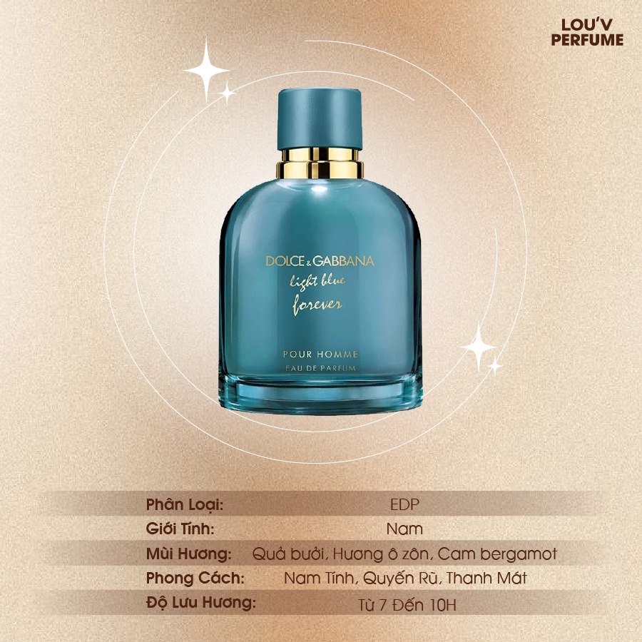 Nước Hoa Nam D&G Light Blue Forever For Man - Mẫu Thử 10ML - Chính Hãng