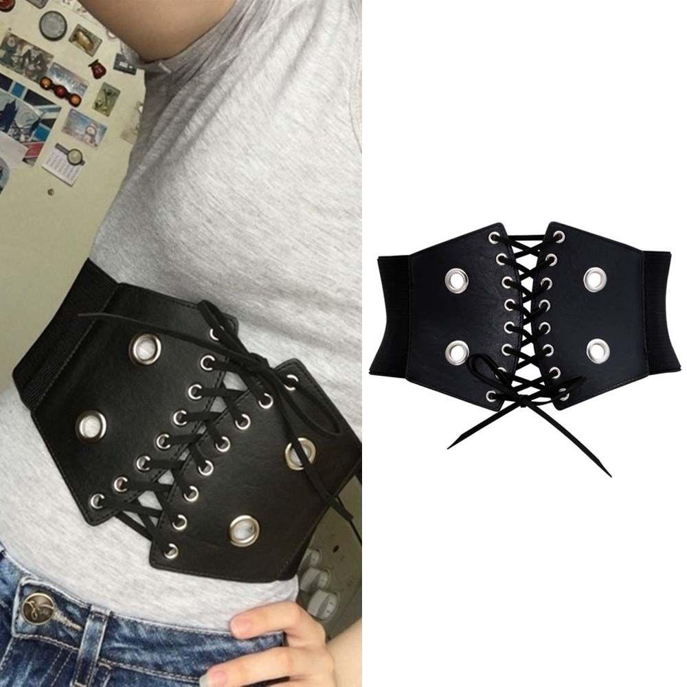 Epoch Thắt Lưng Giả Da Bản Rộng Đính Đinh Tán Thời Trang Mùa Hè Cho Nữ