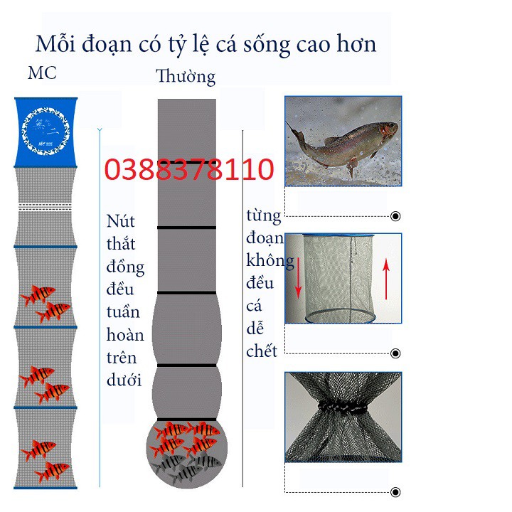 Giỏ Đựng Cá MC Jiadiaoni Chính Hãng