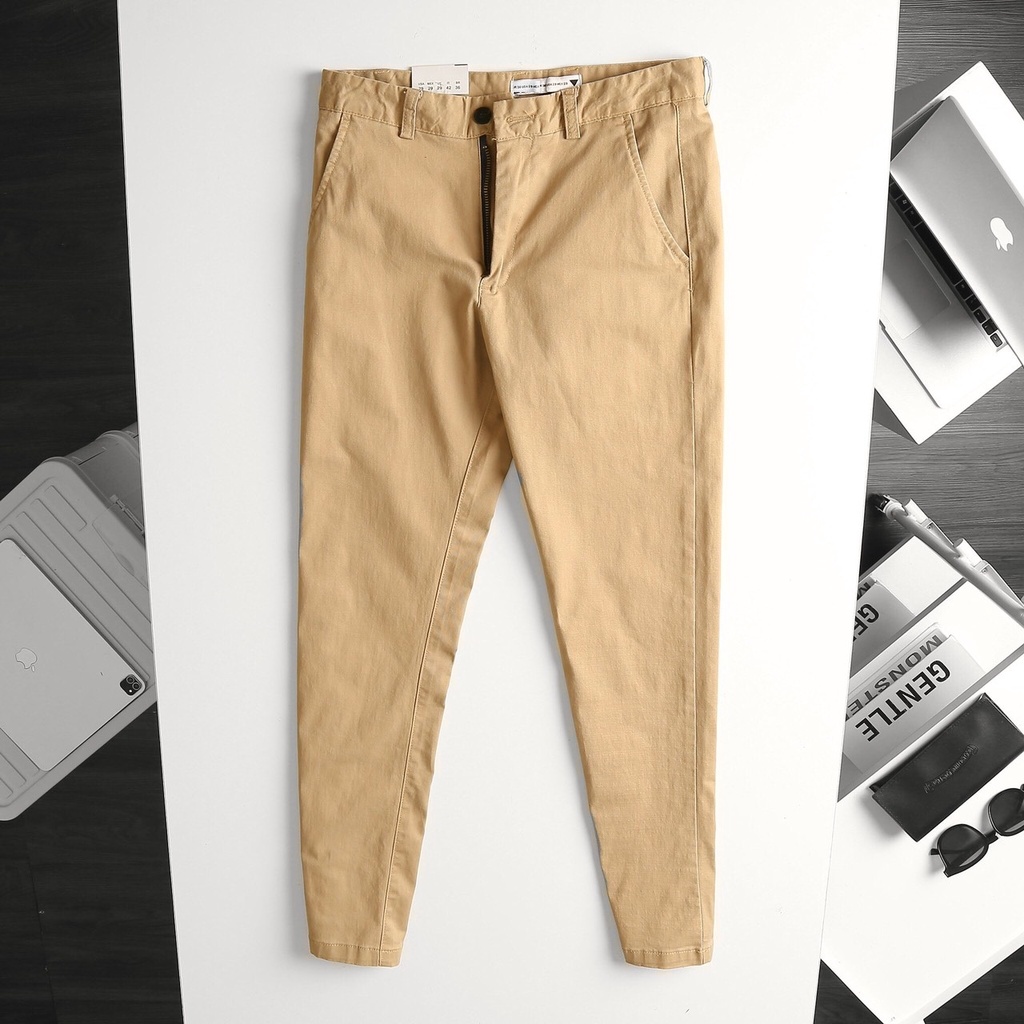 Quần kaki nam P&amp;B cao cấp form slim fit tôn dáng, trẻ trung - 8 màu basic dễ dàng lựa chọn - Mã PBD001