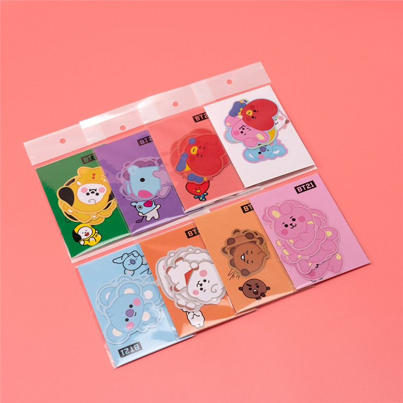 Sticker Dán Trang Trí Chống Thấm Nước Hình Bt21 Bts