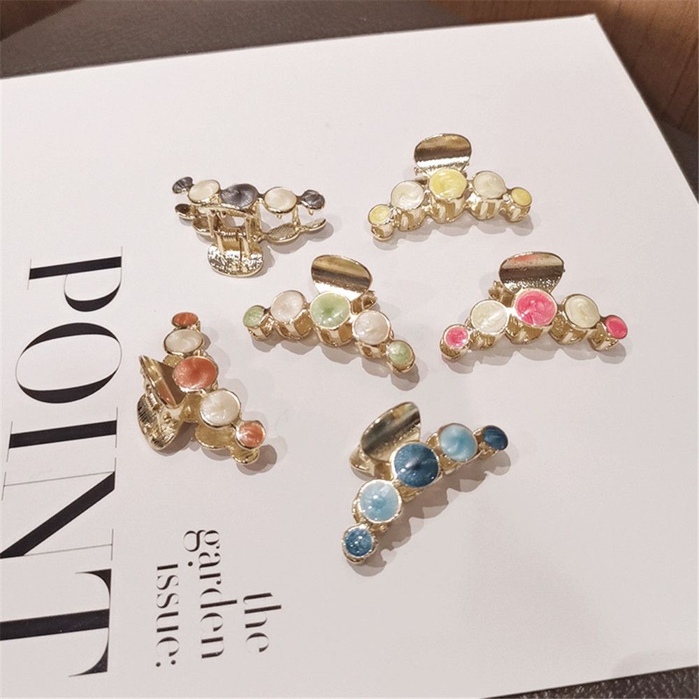 Kẹp Tóc Hình Vỏ Sò Tròn Bằng Kim Loại Kiểu Hàn Quốc Nhiều Màu Sắc