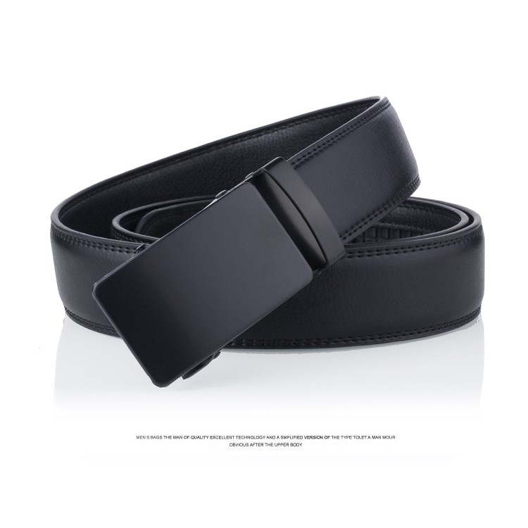 Thắt Lưng Màu Đen Trơn Thiết Kế Đơn Giản Cho Nam Và Nữ