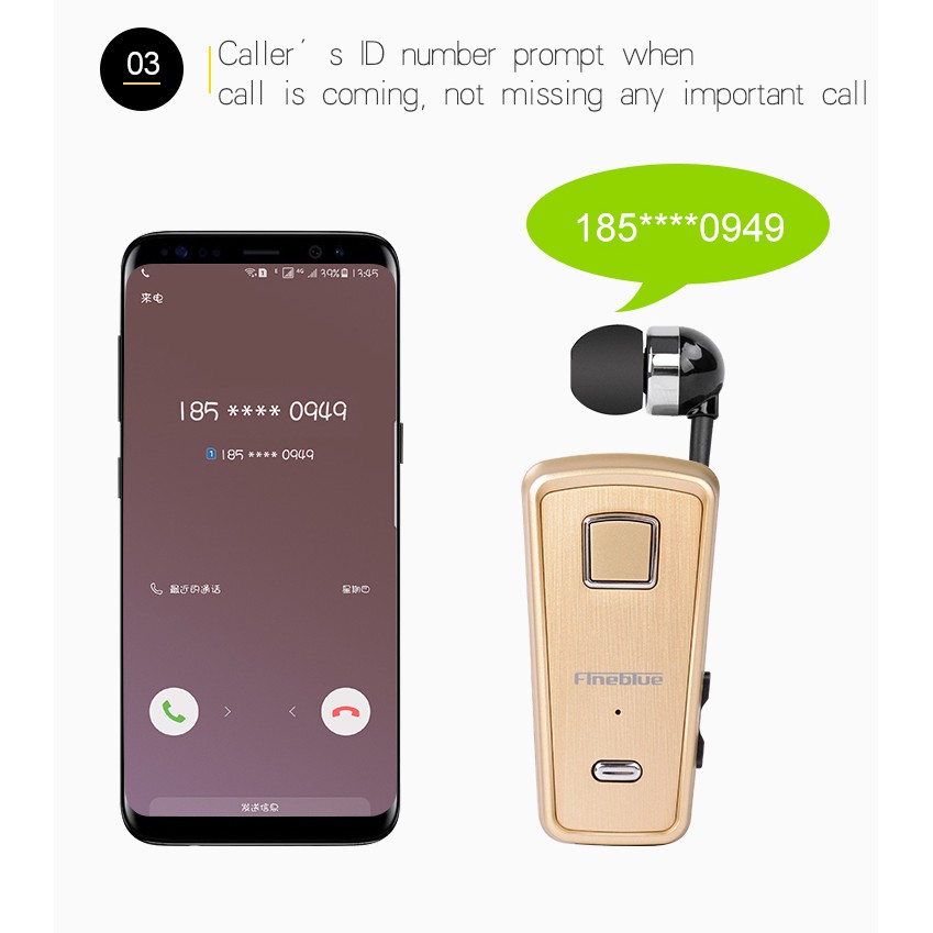 Tai nghe nhét tai Fineblue f980 không dây kèm micro