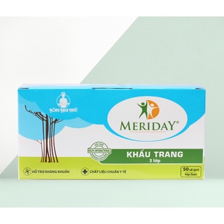 Khẩu trang MERIDAY hộp 50 cái BÔNG BẠCH TUYẾT