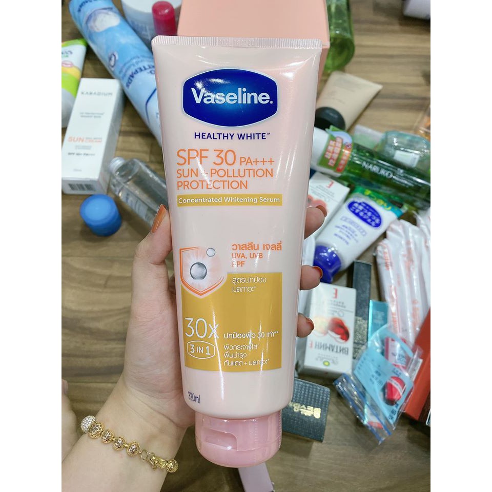 DƯỠNG THỂ VASELINE HEALTHY WHITE SPF30 POLLUTION PROTECTION 30X 320ML CHÍNH HÃNG - 6360