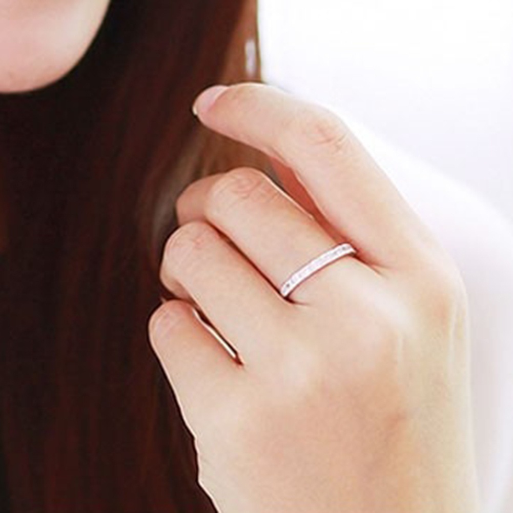 Nhẫn Mạ Bạc 925 Đính Đá Nhân Tạo Thời Trang