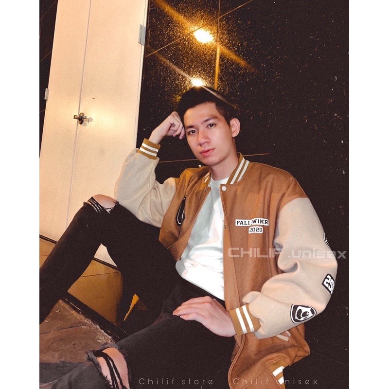 Áo Khoác BOMBER nỉ tăm nhung ♥️ màu Nâu/ Xám ( Hình thật của Shop 100% chất xịn dày form rộng chuẩn xịn giá Rẻ Cực )