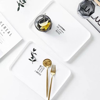 Khay đựng đồ ăn màu trắng phong cách Bắc Âu sang trọng - Phụ Kiện Chụp Ảnh, Trang Trí Nhà Cửa