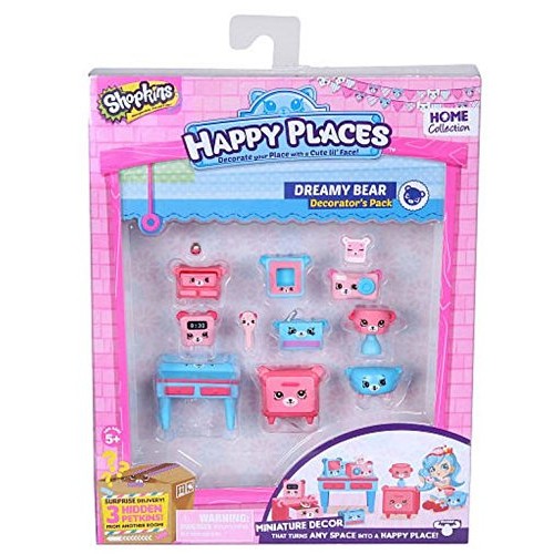 Bộ Đồ Chơi Phòng Ngủ Happy Places Shopkins Decorator Pack Dreamy Bear (Mỹ)