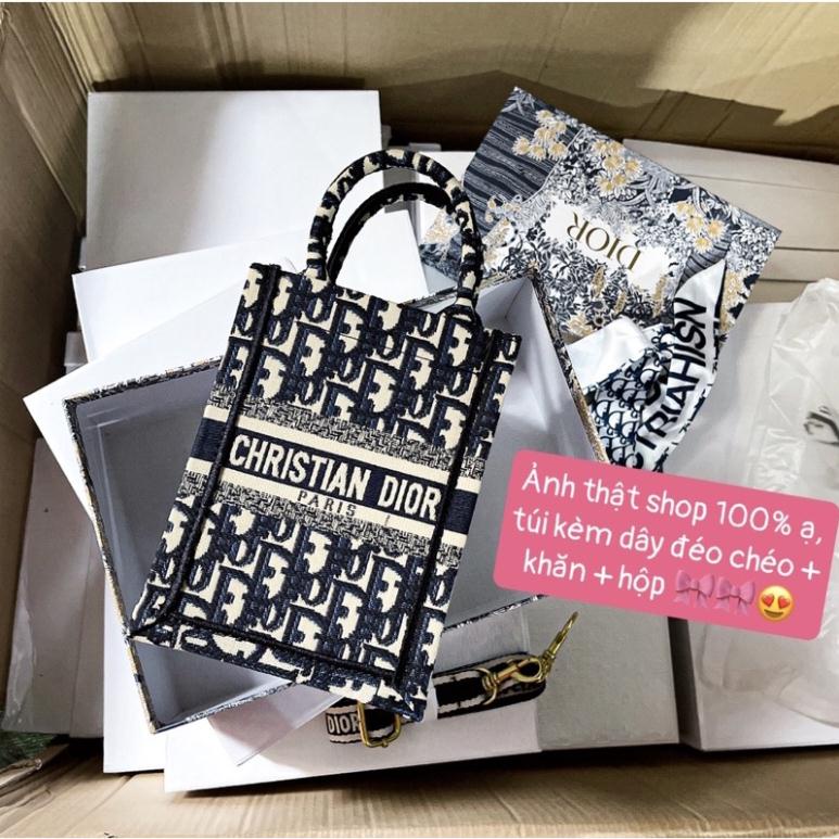 Túi đi ô thổ cẩm dáng đứng size  kèm dây đeo chéo + khăn + hộp hàng cao cấp