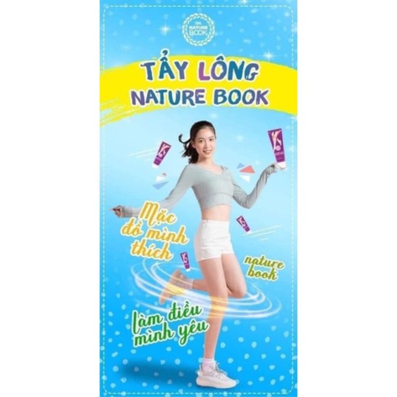 Kem tẩy lông an toàn cho mọi loại da, tẩy lông bikini, tay, chân, nách, body, kem tẩy lông The Nature Book chính hãng