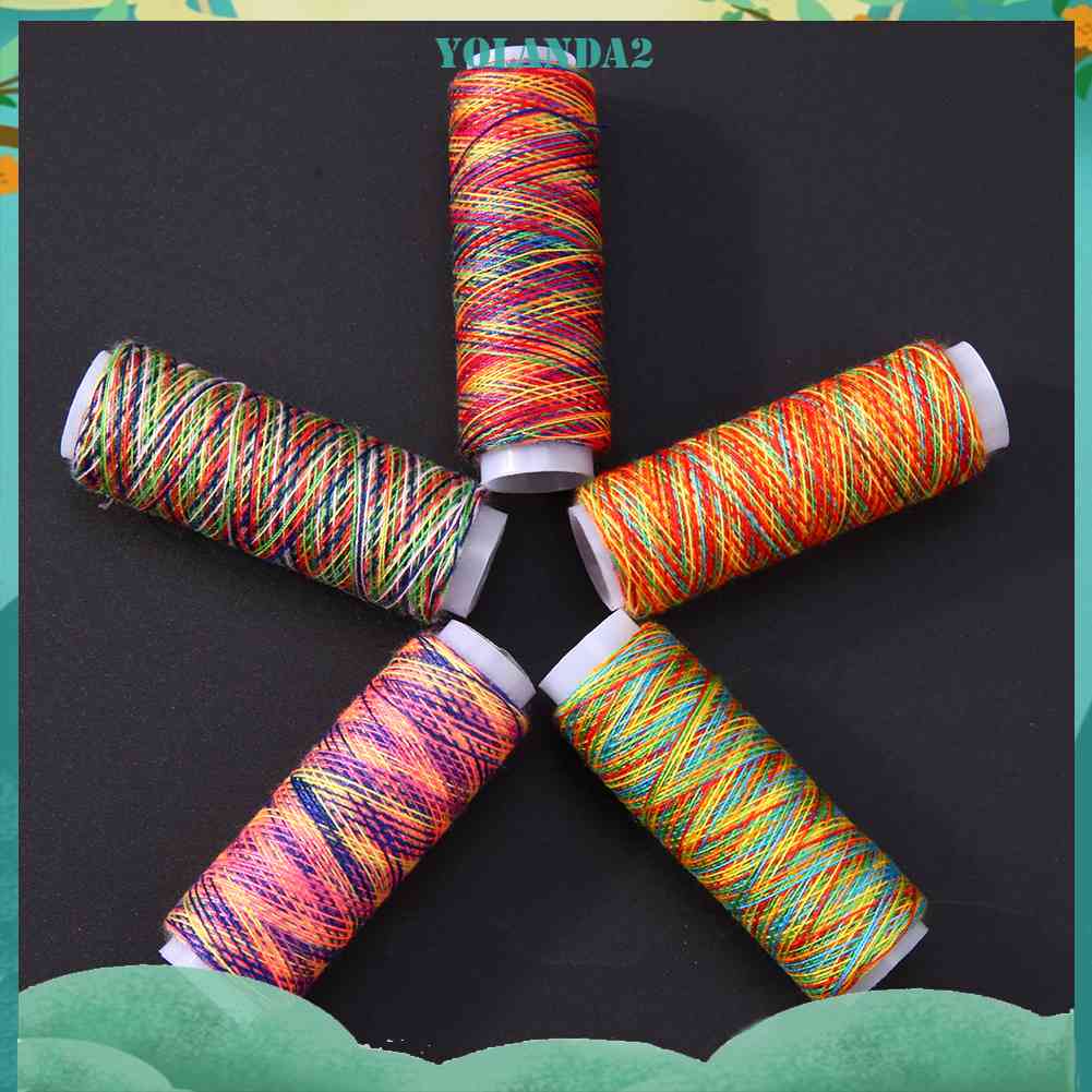 Set 5 Cuộn Chỉ Thêu Nhiều Màu Sắc