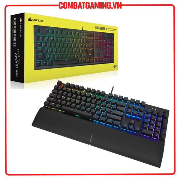 [Mã 155ELSALE giảm 7% đơn 300K] Bàn Phím CORSAIR K60 PRO SE Mx VIOLA-RGB Led