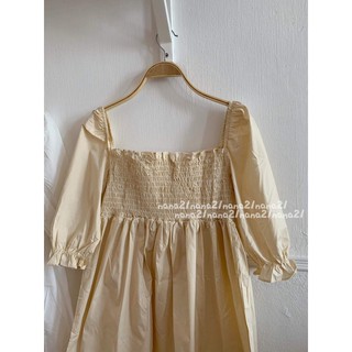 Váy babydoll cổ vuông