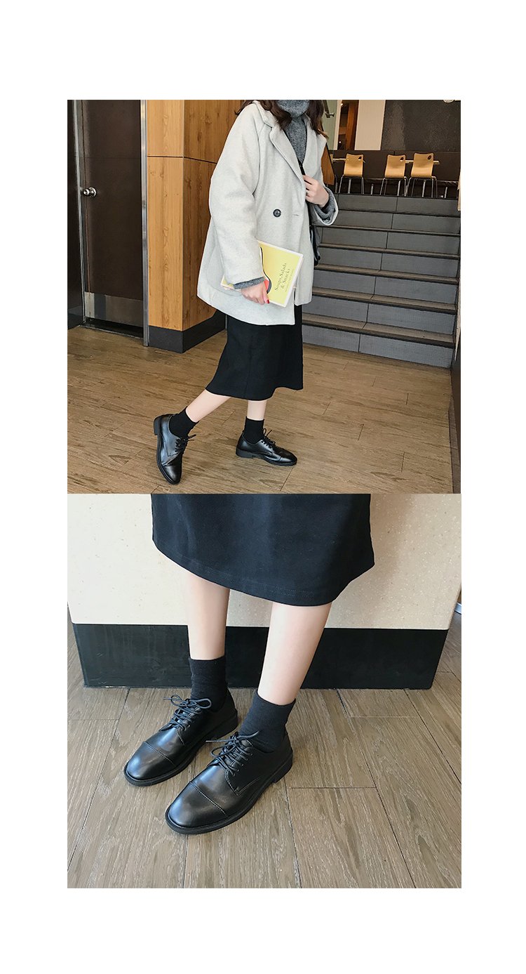 Giày Mũi Tròn Cột Dây Phong Cách Hàn Quốc Xinh Xắn Cho Nữ | BigBuy360 - bigbuy360.vn