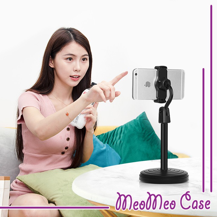 Giá đỡ điện thoại livestream Xoay 360 độ, điều chỉnh độ cao·chân đế Siêu chắc - xem phim, chụp hình, quay video,...