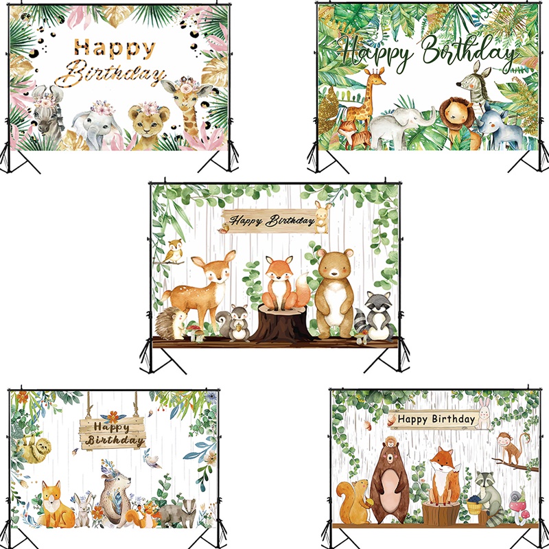 Phông Nền Chụp Ảnh Phong Cách Rừng Cây Nhiệt Đới Độc Đáo Cho Bé Sơ Sinh