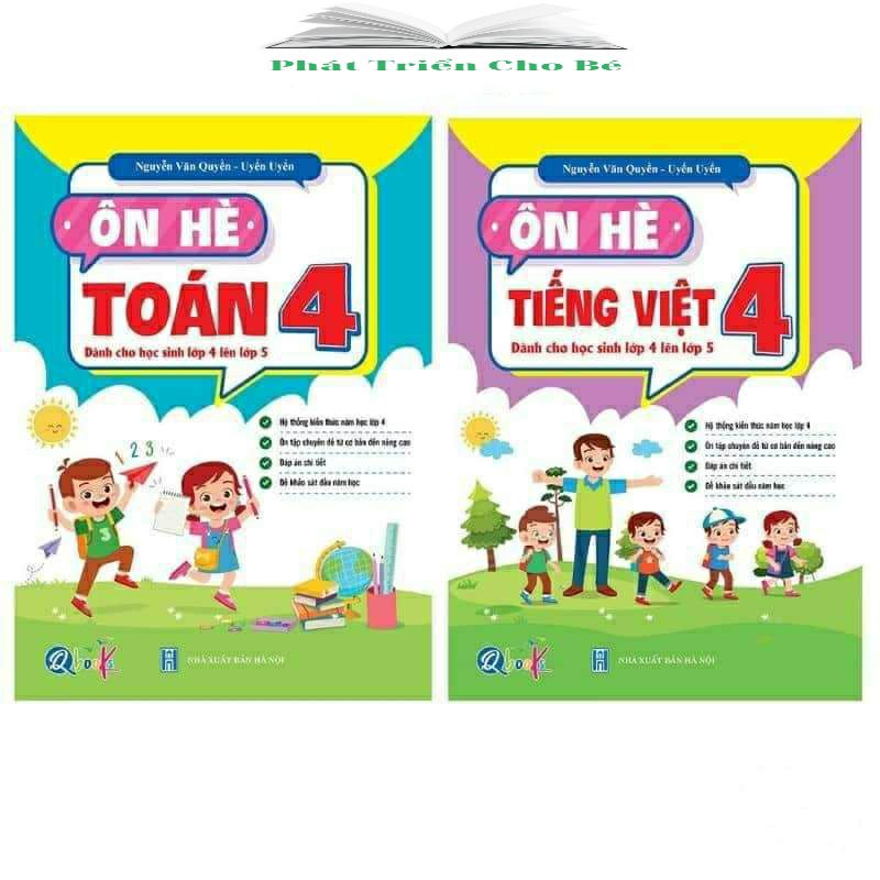 Sách - Bộ Ôn Hè Toán Và Tiếng Việt Lớp 4 - Dành Cho Học Sinh Lớp 4 Lên Lớp 5