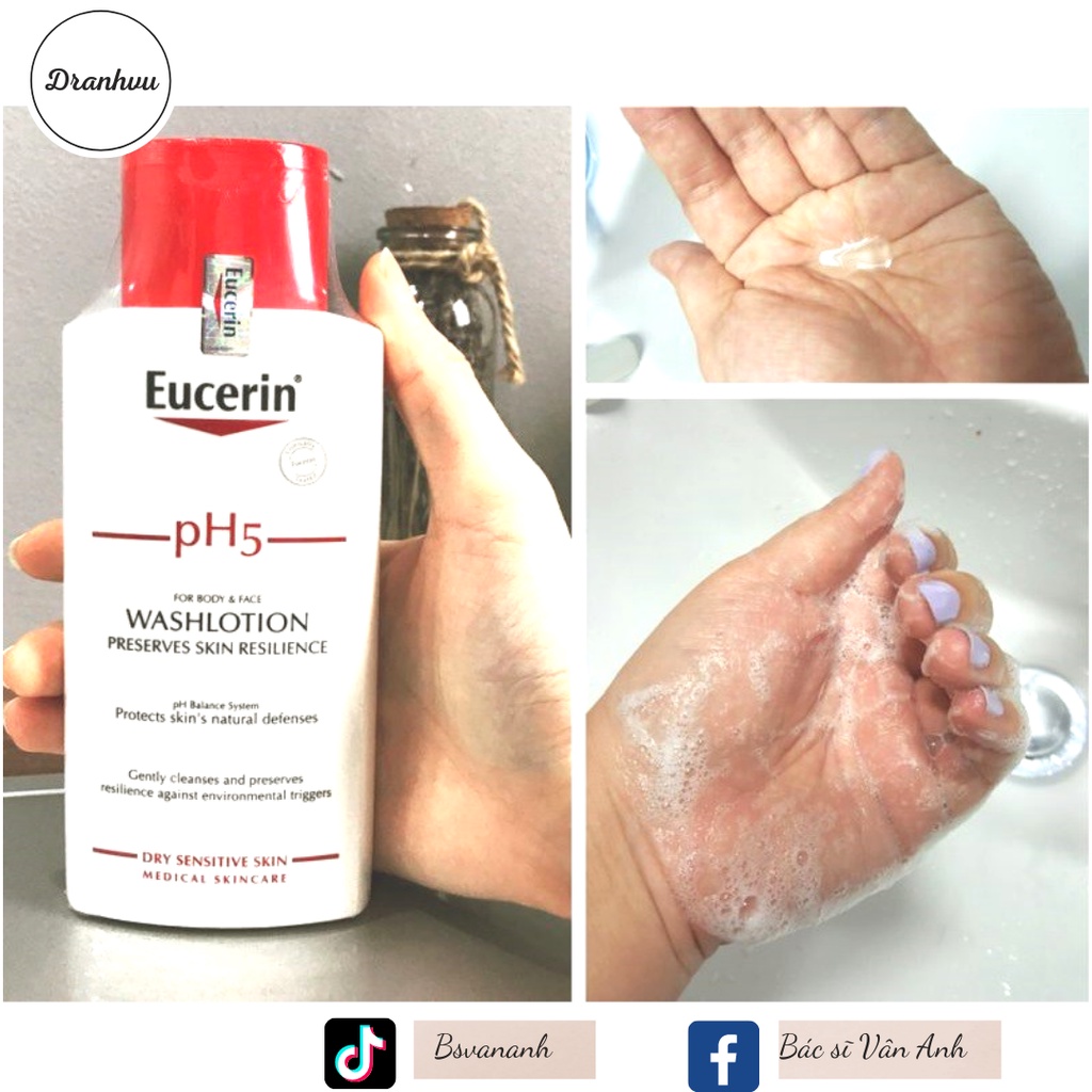 Sữa Tắm Dành Cho Da Nhạy Cảm Eucerin Ph5 Washlotion
