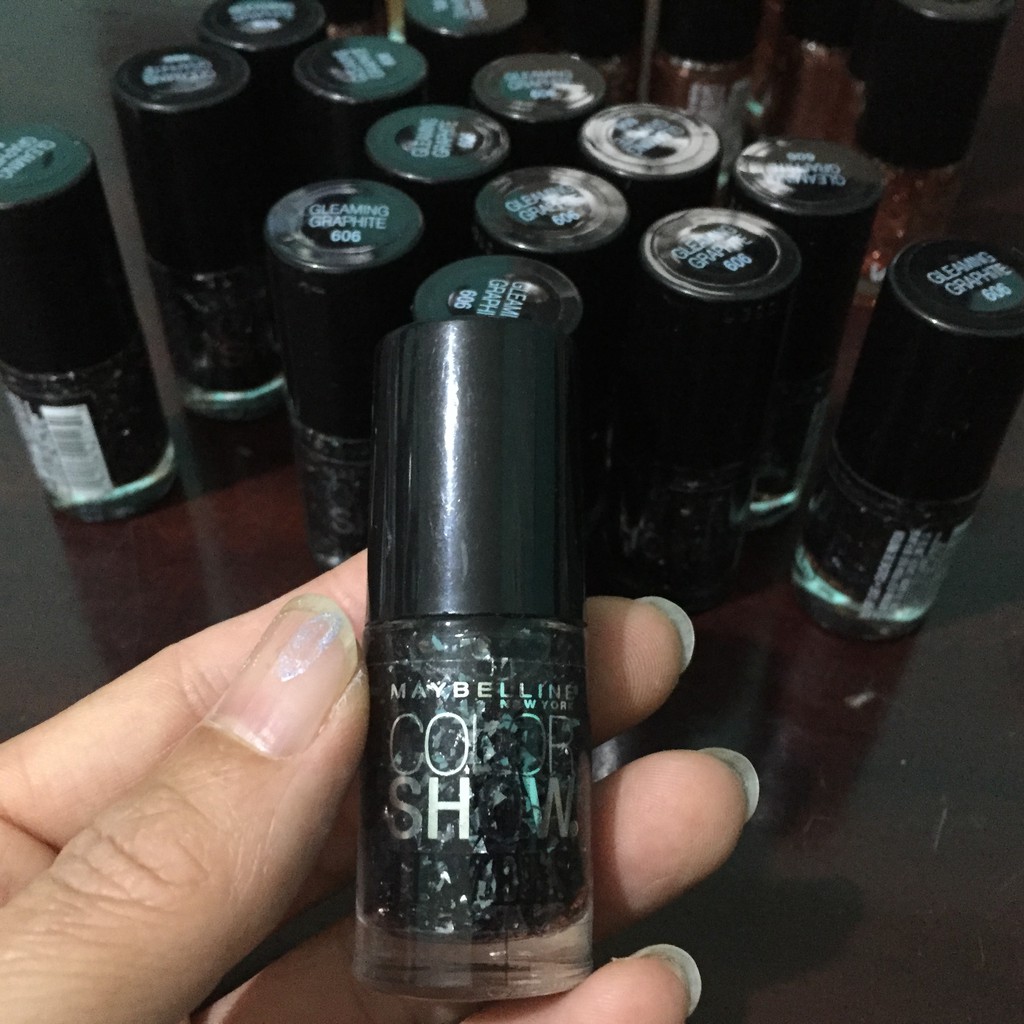 Sơn móng tay Maybelline Color Show Jewels Top Coat 606 Gleaming Graphite