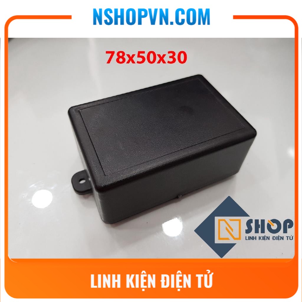Hộp nhựa 2 quai 78x50x30 thích hợp cho việc chế tạo, làm hộp nguồn, hộp đựng mạch điện tử, hộp bảo vệ thiết bị