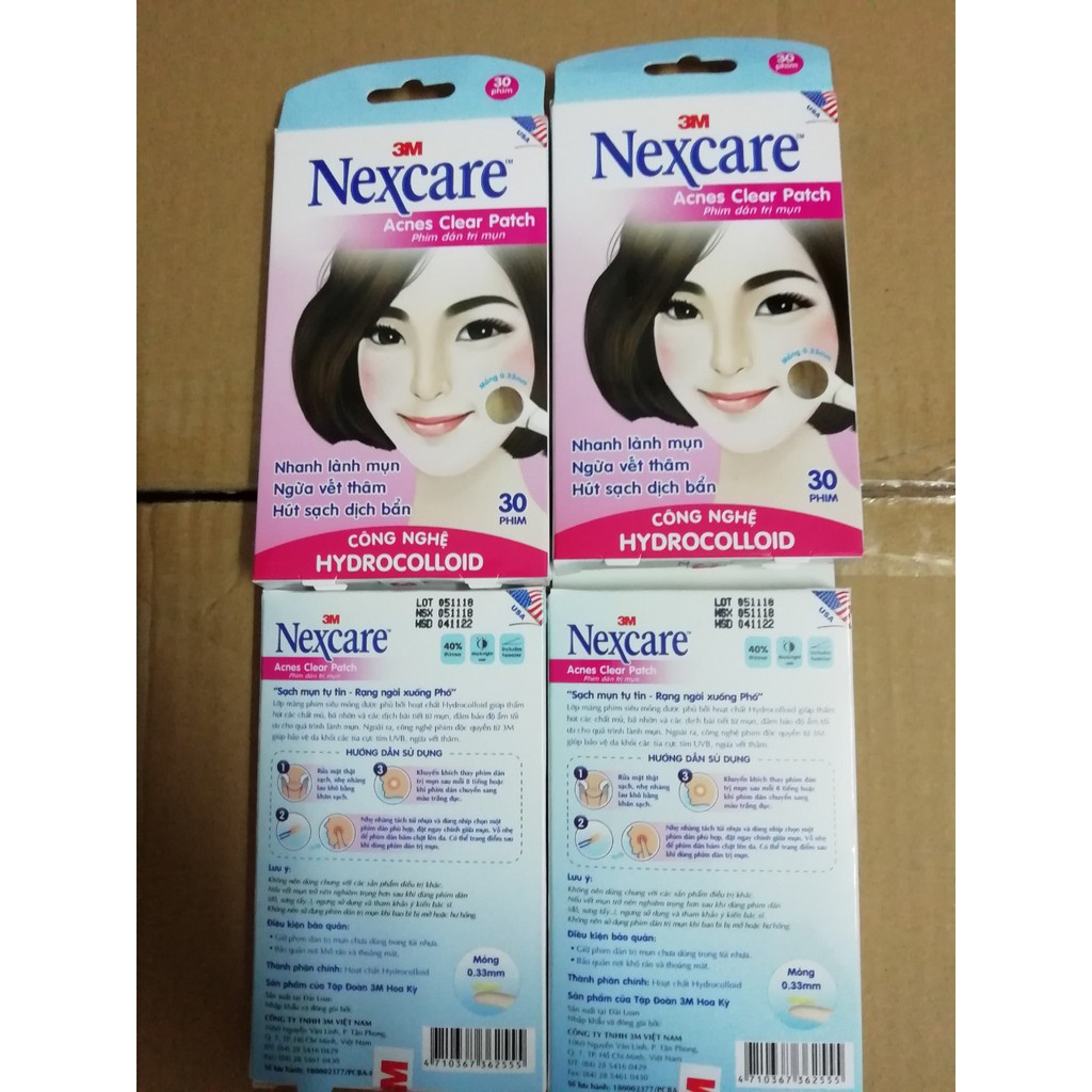 Miếng Dán Mụn Nexcare 3M Hộp 30 Miếng
