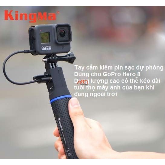 Tay cầm kiêm pin sạc dự phòng Gopro, Osmo hiệu KingMa